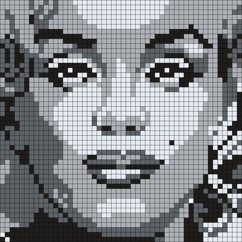 Marilyn Monroe  (50 X 50 Square Grid Pattern) 50x50 Pixel Art, Reputation Grid Pattern, Marilyn Monroe Perler Beads, Grid Crochet Patterns Album Covers, Mona Lisa Alpha Pattern, Txt Temptation, Marilyn Monroe Alpha Pattern, Knitting Graph Paper, Square Grid Pattern