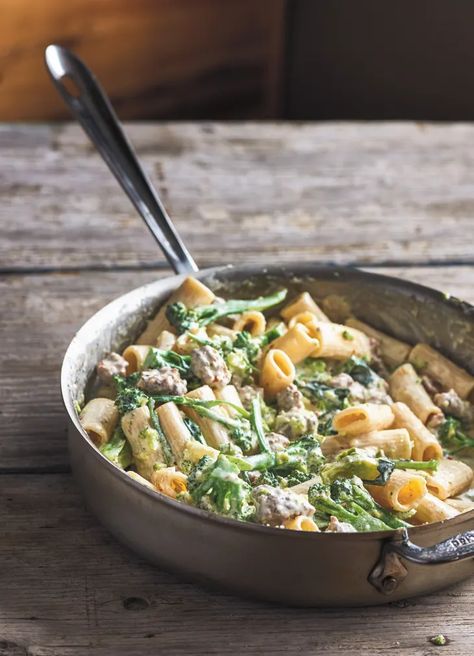 Rigatoni with Broccoli and Sausage | Kitchn Broccoli And Sausage, Creamy Garlic Shrimp Recipe, Sausage Broccoli, Pasta Broccoli, Sausage Rigatoni, Six Seasons, Whipped Ricotta, Ricotta Pasta, Healthy Comfort