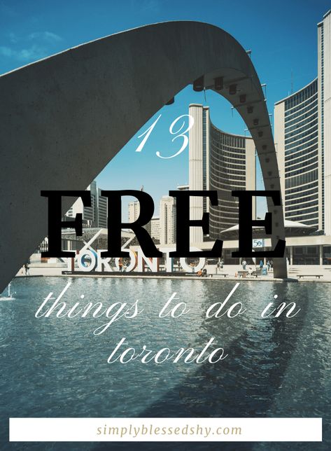 Let's be real, going out in Toronto can get super expensive. So if you're broke or on a budget, I got you! I'm sharing 13 free and fun things to do in Toronto. Click through and get ready to head out on the town! #freethingstodo #toronto #visittoronto #freethingstodointoronto Things To Do In Toronto, Simply Blessed, Toronto Travel, Canadian Travel, Quebec City, Free Things To Do, To Infinity And Beyond, Future Travel, Free Things