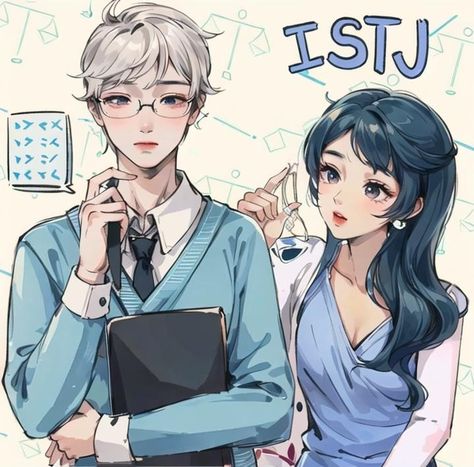 Istj Female Fanart, Ist Fanart Mbti, Istj Girl, Istj Things, Istj Female, 4 Person Poses Drawing, Istj Relationships, Infj 16 Personalities, Intp Istj