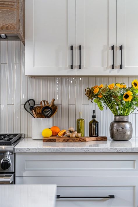 Are you looking to update your kitchen? Check out our collection of trendy white kitchen backsplash ideas. From sleek subway tiles to charming shiplap styles, there are plenty of fresh options for 2022. Transform your cooking space with minimalist designs that radiate modern elegance. Say goodbye to outdated and hello to chic moments in white! Whether you're a culinary expert or just enjoy baked goods at home, discover how a stunning backsplash can enhance your kitchen's ambiance and inspire creativity while cooking. Shiplap Styles, Shiplap Backsplash Kitchen, Modern Backsplash Ideas, White Kitchen Backsplash Ideas, Backsplash Trends, Kitchen Backsplash Trends, Modern Backsplash, Shiplap Backsplash, White Kitchen Backsplash