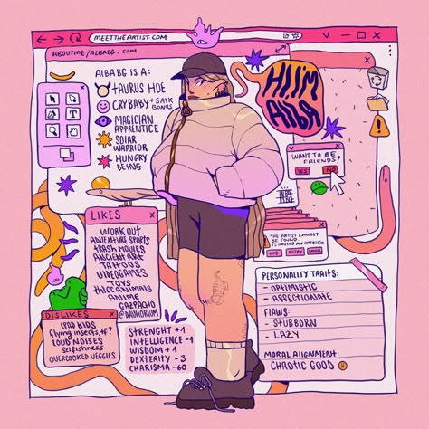 New 🌸⚔️MEET THE ARTIST⚔️🌸 on Behance Oc Sheet Character Design, Collage Creator, Procreate Ipad Tutorials, New Profile Pic, Ipad Tutorials, New Profile, Procreate Art, Artist Sketchbook, Graphic Designer Portfolio