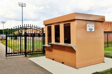 Ticket Booth Design, Guard House Design, Security Guard House, Guard Booth, Security Booth, Custom Tickets, Guard House, Ticket Booth, Future School