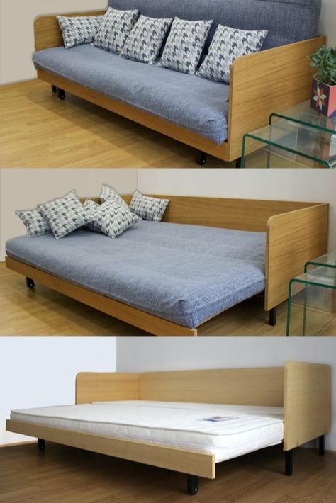 Diy Daybed, Beds For Small Spaces, House Cladding, Furniture Design Chair, Sofa Bed Design, Diy Couch, Diy Sofa, Woodworking Projects Plans, Easy Woodworking Projects