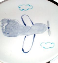 Footprint Airplane Airplane Infant Art, Airplane Footprint Art, Handprint Airplane, Footprint Airplane, Letter J Crafts, Print Crafts, J Craft, Airplane Crafts, Footprint Craft