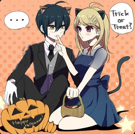 Shuichi x Kaede Danganronpa Kaede, Shuichi X Kaede, Danganronpa Art, Kaede Akamatsu, Izuru Kamukura, Shuichi Saihara, Danganronpa V3, Danganronpa Characters, Anime Love Couple