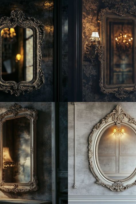 Add an elegant touch to your decor with DIY vintage mirrors. Perfect for a timeless and classy look. #VintageMirrors #DIYHomeDecor #ElegantStyle Diy Ornate Mirror Frame, Old Mirror Makeover Diy, Old Mirror Makeover, Diy Antique Mirror, Repurposed Mirror Frame, Mirror Makeover Diy, Mirror Repurpose, Upcycle Mirror, Antique Mirror Diy