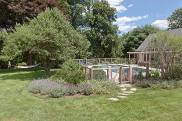 Country Pool Fence Ideas, Small Pool With Fence, Hog Wire Fence Around Pool, Pool With Wooden Fence, Cottage Pool Ideas, Fence Pool Ideas, Rectangle Pool With Fence, Country Pool Fence, Pool On A Farm