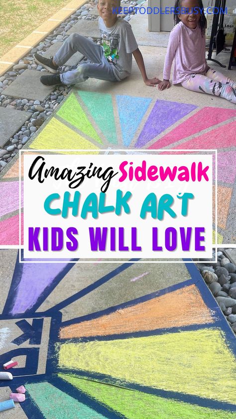 Amazing Sidewalk Chalk Art Kids Will Love To Create Sidewalk Chalk Recipe, Homemade Sidewalk Chalk, Chalk Activities, Sidewalk Chalk Paint, Make Chalk Paint, Sidewalk Paint, Chalk Paint Recipe, Homemade Chalk, Sidewalk Chalk Art