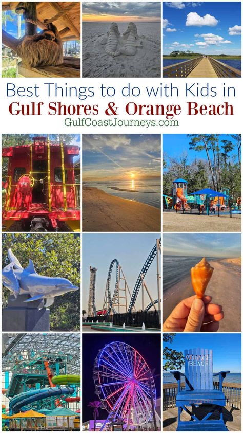 The Best things to do in Gulf Shores and Orange Beach, Alabama with kids from a local! A family vacation to Gulf Shores + Orange Beach is perfect for the entire family Gulf Shores Alabama Vacation, Gulf Coast Vacations, Orange Beach Vacation, Alabama Vacation, Texas Beaches, Orange Beach Al, Alabama Travel, Orange Beach Alabama, Spring Break Destinations