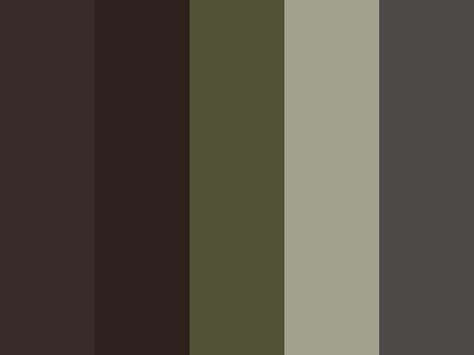 Olive Black Color Palette, Dark Room Color Pallete, Green And Brown Color Pallet, Dark Green And Brown Color Palette, Espresso Color Palette, Pallet Color Ideas, Color Pallets Green, Colors That Go With Brown, Green Brown Bedroom