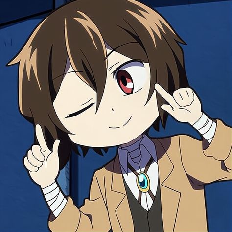 Chibi Dazai, Bsd Stickers, Dazai Edit, Anime Bungou Stray Dogs, Osamu Dazai, Edit Anime, Dog Icon, Dazai Bungou Stray Dogs, Fav Characters