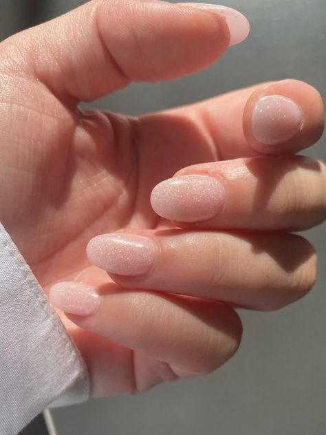 Clear Sparkly Nails, Pink Sparkle Nails, Pink Sparkly Nails, Clear Glitter Nails, Pale Nails, Sparkly Nail Polish, California Nails, Pink Wedding Nails, Pale Pink Nails