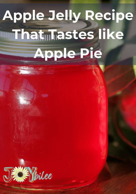 Make this unique apple jelly recipe with apple pie like chai spices, and create awesome homemade preserves. This apple jelly makes a great festive gift, thanks to the additional spices. It's like a hit of apple pie on your morning toast, and goes great in oatmeal, on toast, bagels, waffles, and even on thumbprint cookies! Apple Juice Jelly Recipe, Apple Pie Jelly, Apple Jelly Recipe, Recipe With Apple, Homemade Preserves, Morning Toast, Chai Spices, Apple Jelly, Jelly Recipe