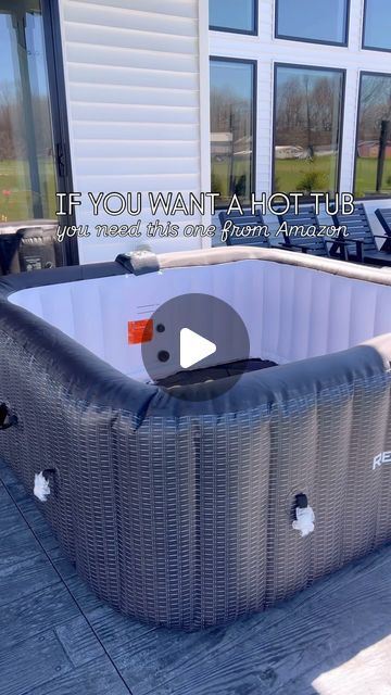 Amanda Stein on Instagram: "We wanted a hot tub without the commitment or price tag 😍
.
This inflatable hottub sits 4-6 people and was so easy to set up! Now that our backyard project is finished it was time to get this set back up! It heats to 105 degrees 🔥 and even comes with a cover! We love putting the kids to bed and hopping in here to relax together after! Such a fun addition to our back porch! You can also put them in a garage or yard! 
.
⭐️If you’re following me, you can comment HOT TUB below and I’ll send you a DM with the link! 

(If you aren’t following before you comment, sometimes the messages won’t send) You can also shop through the link in my bio!

#outdoorspace #outdoorpatio #amazonhome" Outdoor Patio Ideas With Hot Tub, Hot Tub Porch Ideas, Inflatable Hot Tub Ideas Backyard, Hot Tub Ideas Backyard, Hot Tub Patio, Inflatable Hot Tub, Hot Tub Backyard, Inflatable Hot Tubs, Backyard Projects