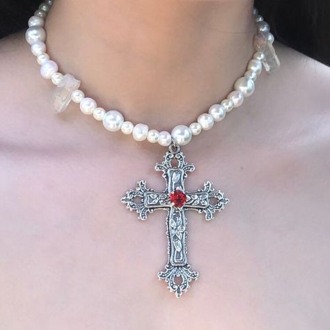 Big Cross Necklace, Cross Necklace Women, Big Cross, Gothic Cross, Big Necklace, Gothic Design, Silver Cross Pendant, Gold Cross Necklace, Dress Inspo