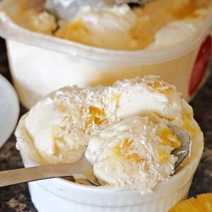 Pina Colada Ice Cream - My Gorgeous Recipes Pina Colada Ice Cream Recipe, Pina Colada Ice Cream, Homemade Pina Colada, Malibu Coconut, No Churn Ice Cream, Canned Pineapple, Ice Cream Recipe, Cream Desserts, Coconut Rum