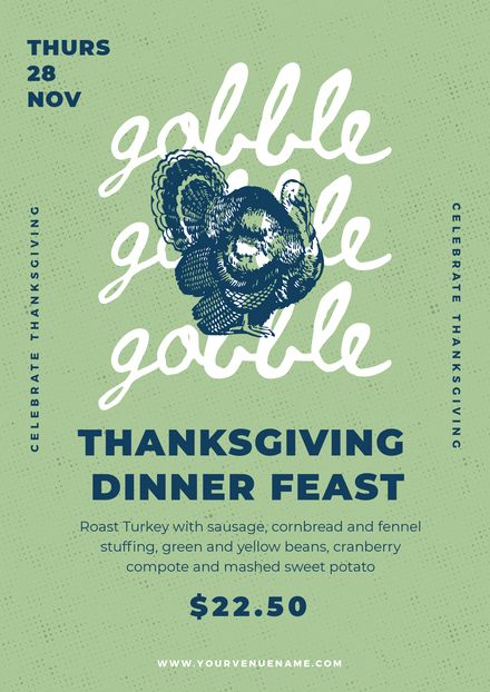 Thanksgiving Gobble, Gobble, Gobble - Easil Thanksgiving Design Poster, Black Friday Graphic Design, Thanksgiving Social Media Post, Thanksgiving Poster Design, Thanksgiving Graphic Design, Thanksgiving Social Media, Aoii Graphics, Pub Branding, Holiday Email Campaigns