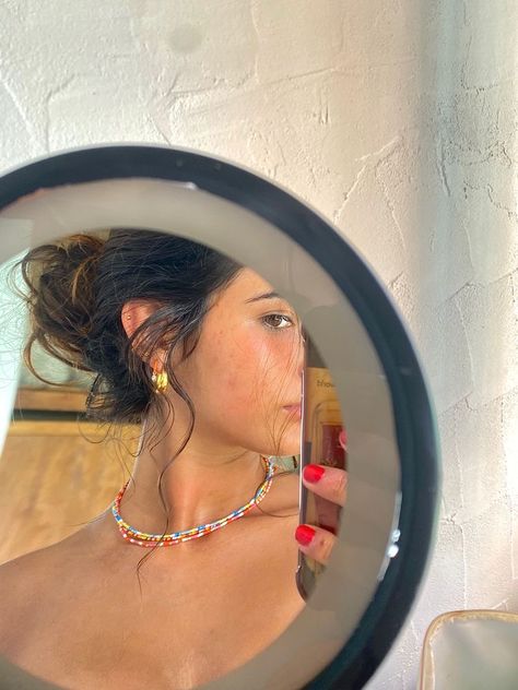 A Woman, Mirror, Hair