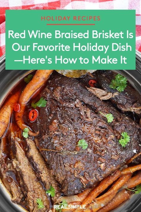 Red Wine Braised Brisket, Brisket For Thanksgiving, Thanksgiving Brisket Recipe, Christmas Dinner Brisket, Christmas Brisket Recipes, Thanksgiving Brisket, Red Wine Brisket, Christmas Brisket, Holiday Brisket