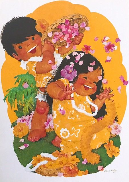 Hawaii Kids, Beautiful Place In The World, Hawaiian Vintage, Hawaiian Dancers, Hawaii Aloha, Hawaiian Art, Big Eyes Art, Vintage Hawaii, Island Art