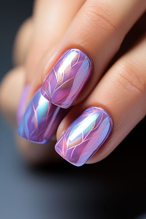 Short Nails Barbie, Baby Blue Nail Art, Pedicure Summer, Shimmery Nails, Shimmer Nail Art, Holographic Nail Designs, Nails Barbie, Lavender Nail Polish, Coco Nails