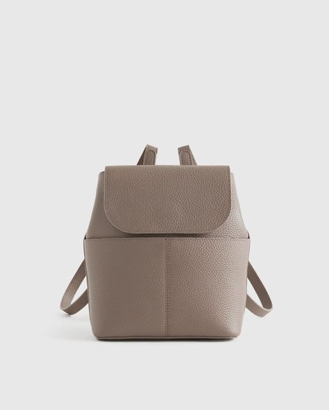 Small But Mighty, Small Backpack, Hands Free, Womens Backpack, Pebbled Leather, Italian Leather, Shoulder Straps, Leather Backpack, Leather Women