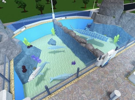 Aquarium Bloxburg, Water Park Bloxburg, Bloxburg Aquarium Decals, Bloxburg Animals, Bloxburg Waterpark, Bloxburg Mall, Bloxburg Building, Bloxburg Town, Blox Burg