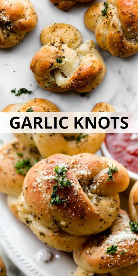 Garlic Knot Dough Recipe, Dough Knots, Garlic Knot Recipe, Easy Garlic Knots, Homemade Garlic Knots, Garlic Knots Recipe, Baking Easy, Garlic Knots, Garlic Herb Butter