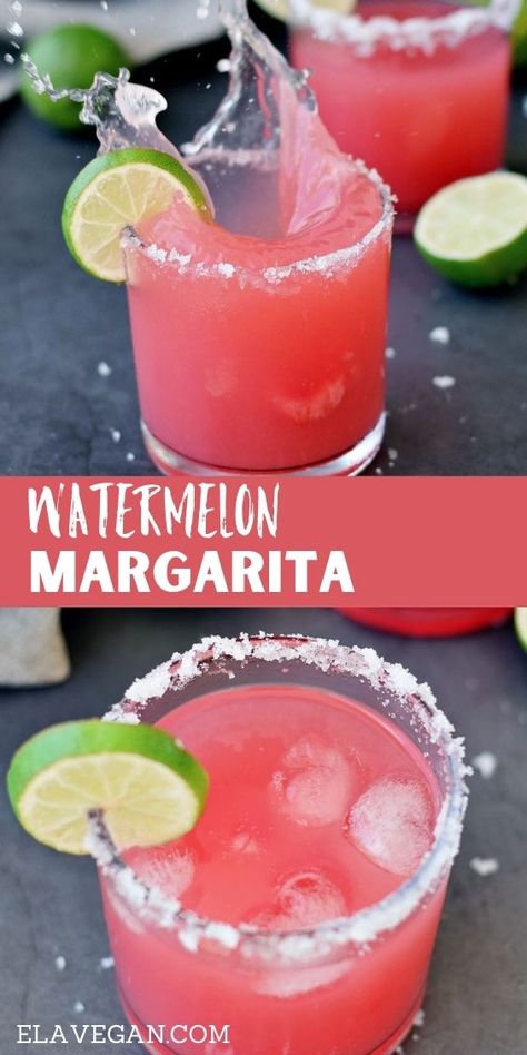 Fruity Margarita Recipe, Watermelon Recipes Drinks, Nonalcoholic Drinks, Gut Diet, Girly Drinks, Watermelon Cocktail, Watermelon Drink, Summer Drinks Alcohol, Watermelon Margarita