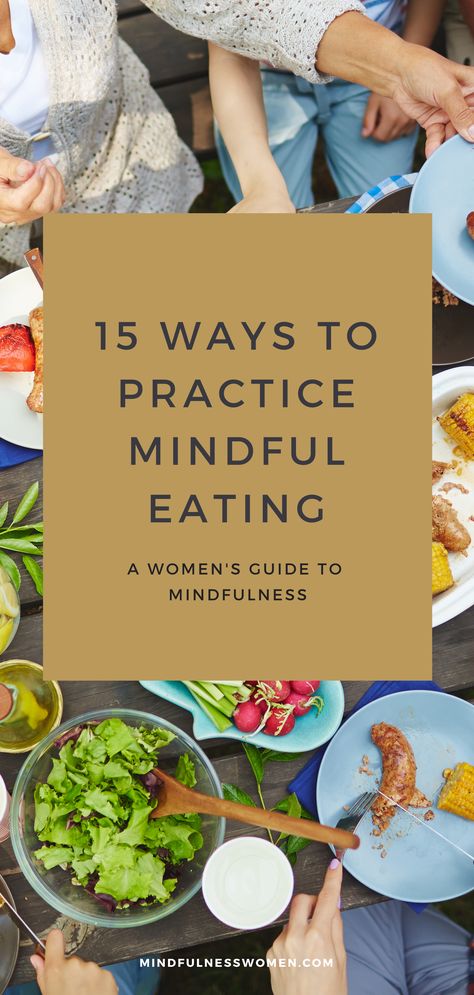 Are you looking for tips and ideas how to practice mindful eating? Here are 15 ways you can practice mindful eating and overcome stress and emotional eating. #selfcare #mindfulness #health #wellness Feeling Guilty When Eating, How To Not Feel Guilty About Eating, How To Practice Mindful Eating, Mindful Eating Quotes, Emotional Eating Mantras, Eat Mindfully, Mindless Eating, Fork And Knife, Eat Slowly