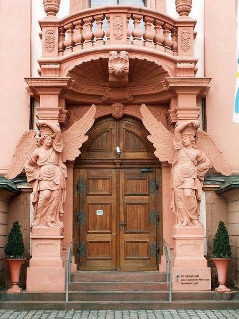 Mannheim Germany, St Sebastian, Architectural Sculpture, Cool Doors, Door Gate, Old Doors, Unique Doors, Beautiful Doors, Closed Doors