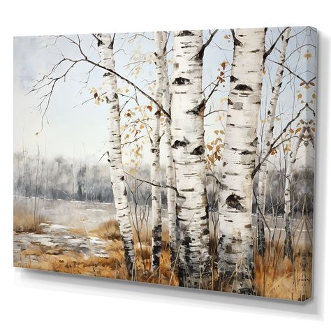 This beautiful "Silver Minimalism Tree Birchs Breath " Canvas Art is printed using the highest quality fade resistant ink on canvas. Every one of our Floral Wall art is printed on premium quality cotton canvas. Canvas Ar, Birch Tree Painting, Birch Trees, Canvas Designs, Picture Frame Wall, Unique Aesthetic, Tree Art, Tree Painting, Watercolor Landscape