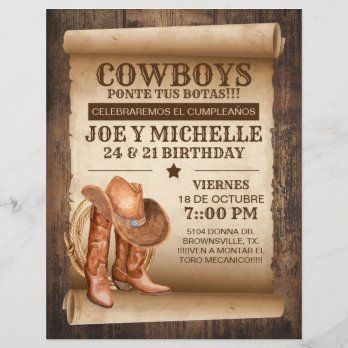 Create your own Flat Card | Zazzle Colorful Birthday Party Invitations, Birthday Invitations Zazzle, Floral Birthday Party Invitations, Wild West Birthday, Summer Birthday Invitations, 90th Birthday Invitations, Western Birthday Party, 70th Birthday Invitations, Golf Birthday Party