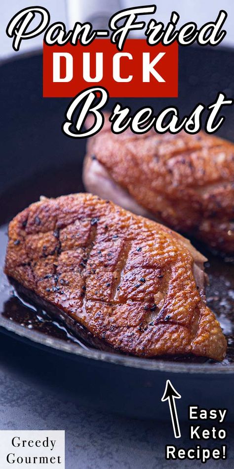 Who can resist the temptation of making a juicy Pan Fried Duck Breast? One of the best features of this duck recipe is that the preparation and cooking time together are only around less than 20 minutes. This makes this fried duck recipe a fantastic idea for a quick lunch or dinner. The only ingredients are large duck breasts and salt, as simple as that! Indulge in this undeniably tasty and delicious recipe with your family. #duckrecipes #duck #panfried #delicious #easyrecipes #simplerecipes Fried Duck Breast, Fried Duck, Deep Fried Duck, How To Brine Duck, Grilled Duck Breast Recipes, Duck Breast Recipes Easy, How To Cook Duck Breast, Cooking Duck Breast, Sauce For Duck Breast