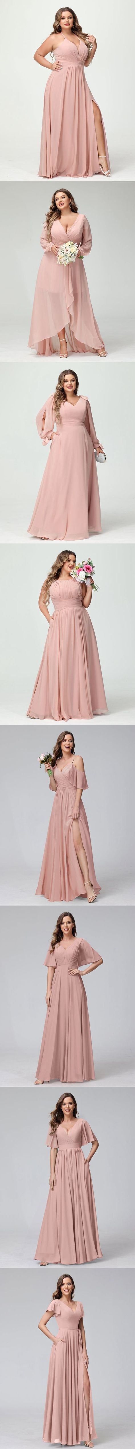 Bridesmaid Dresses Dusty Rose, Dusty Rose Bridesmaid, Rose Bridesmaid, Dusty Rose Bridesmaid Dresses, Rose Bridesmaid Dresses, Dusty Rose Dress, Lace Chiffon, Dress Dusty, Popular Color