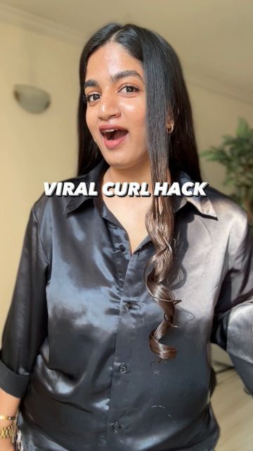 Shalini Padavala on Instagram: "Finally tried the viral HAIR CURL HACK using a straightener and I love the results! It’s definitely approved and a yes from my side. I should’ve tried this sooner, would’ve made my life so so easy🤪❤️ #NotSponsered Straightener from Alan Truman #hair #Haircare #hairtutorial #hairhacks #hairhack #hairstyle #hairstyles #hairideas #hairvideos #hairporn #longhair #hairlove #hairinfluencer" Hair Curl, Blow Dry, My Side, Curled Hairstyles, Hair Videos, Hair Hacks, Hair Tutorial, Hair Ideas, Influencer