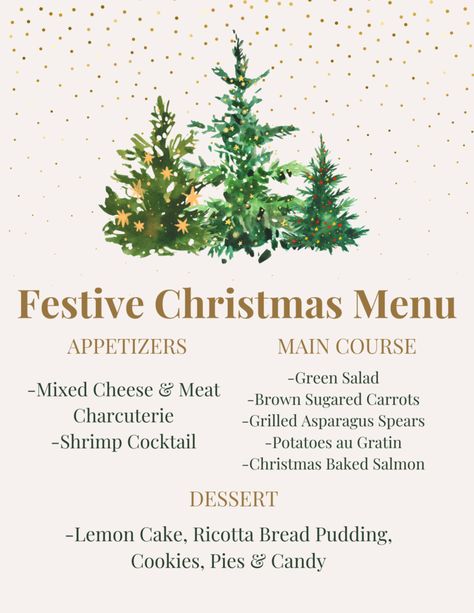 Christmas Menu Ideas Buffet, Christmas Day Dinner Menu Ideas, Party Menu Ideas Buffet, Mystery Party Food, Christmas Brunch Menu Ideas, Christmas Menu Ideas, Christmas Dinner Menu Ideas, Christmas Brunch Menu, Holiday Party Menu