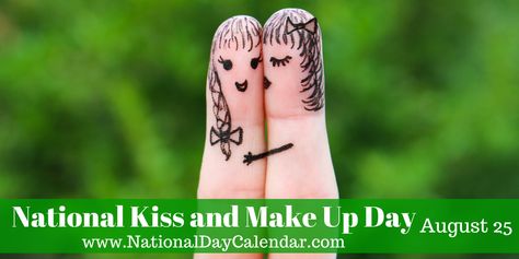 National Kiss and Make Up Day!  Make amends. It matters.  ‪#‎KissandMakeUpDay‬ ‪#‎LifeIsTooShort   http://nationaldaycalendar.com/national-kiss-and-make-up-day-august-25/ National Celebration Days, Kiss And Make Up, National Day Calendar, Wacky Holidays, Celebration Day, National Days, Daily Holidays, Whiskey Sour, What Day Is It