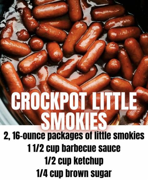 Crockpot Recipes Football, Appetizers In Crockpot, Crockpot Weenies, Bachelorette Party Snack Ideas, Food For Teenagers, Carnivore Treats, Party Food Black People, Cocktail Smokies, Halloween Potluck Ideas