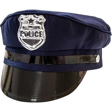 Police Officer Hat, Police Birthday Party, Hat Halloween Costume, Navy Blue Hat, Kids Police, Police Birthday, Blue Halloween, Police Hat, Police Costume