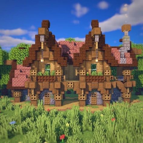 Bridge House Minecraft, Villa Minecraft, Minecraft Kingdom, Minecraft Steampunk, Capas Minecraft, Minecraft Mansion, Minecraft Structures, Bangunan Minecraft, Minecraft Pictures