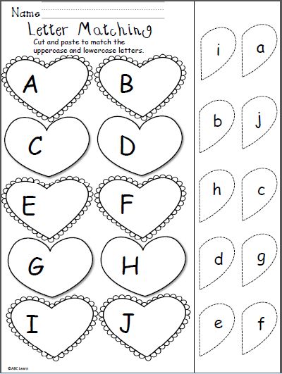 Valentine’s Day Letter Matching – Cut and Paste’ Preschool Homework, Valentine Worksheets, Kindergarten Addition, Kindergarten February, Addition Worksheet, Kindergarten Valentines, Valentines Letter, Family Worksheet, February Crafts