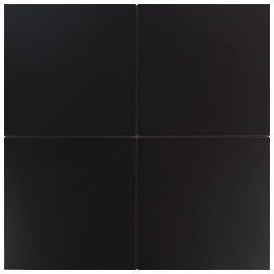 EliteTile Tessile 9.75" x 9.75" Porcelain Field Tile in Basic Black Affinity Tile, Fireplace Facade, Shaw Flooring, Dark Modern, Historic Renovation, Classic Tile, Stone Mosaic Tile, Ceramic Subway Tile, Ceramic Mosaic Tile