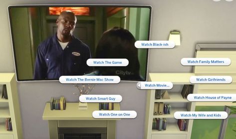 Another movie override mod, but this time it solely focuses on black tv sitcoms that I, and maybe a lot of other people grew up watching. Please read my instructions so you don’t have any issues in y… Sims 4 Custom Movies, Functional Tv Sims 4 Cc, Sims4 Movie Mod, Sims 4 Cc Tiktok Mod, Tv Show Mods Sims 4, Sims Tv Mod, Sims 4 Custom Tv Shows, Tv Mod Sims 4, Sims 4 Soda Cc