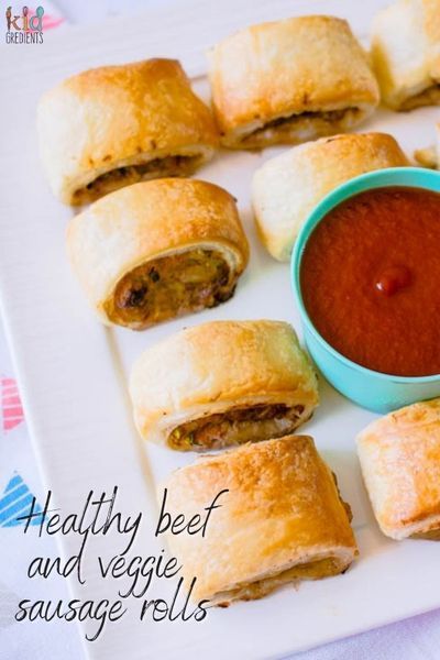 Healthy beef and veggie sausage rolls. The Aussie party favourite made healthier with the addition of veggies and improvement to the mince quality! Easy recipe, freezer friendly and really yummy! #kidgredients #sausagerolls #partyfood #kidsparty #aussie #veggies #hiddenveggies Aussie Party, Savoury Pastry Recipe, Hidden Vegetable Recipes, Week Meals, Lunchbox Recipes, Sausage Rolls Recipe, Toddler Lunch, Toddler Dinner, Veggie Sausage