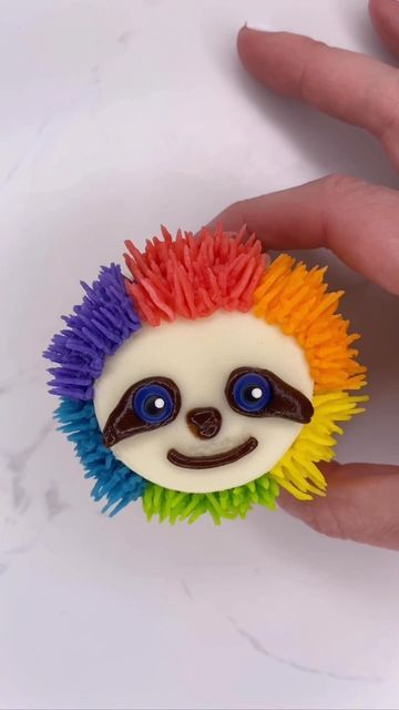 Sloth Cupcakes Easy, Sloth Cupcakes, 11 Cake, Sloth Party, Cupcakes Easy, She's A Rainbow, Cupcake Cake, 5th Birthday, A Rainbow