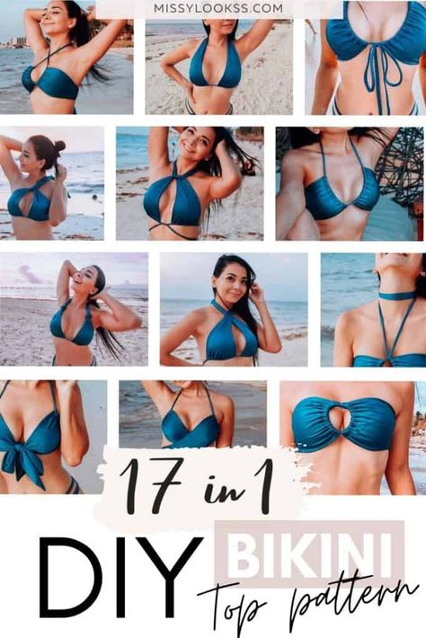 How To Make Your Own Swimsuit, Multiway Clothing, Multiway Top, Diy Swimwear, Swim 2023, Swimwear Ideas, Convertible Clothing, Swimwear Pattern, Mode Hippie