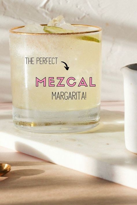 Easy Mezcal Cocktails Recipes, Drinks With Mezcal, Mezcal Margarita Recipe, Easy Mezcal Cocktails, Smokey Margarita Recipe, Atlanta Brunch, Shots Alcohol Recipes, Mezcal Margarita, Simple Syrup Cocktails