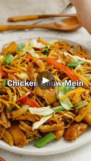 656K views · 5.6K reactions | Chicken Chow Mein | Simple, delicious chicken chow mein recipe the whole family loves! It’s super quick and easy to prepare, and ready in 30 minutes!
Ingredients 
300 gram... | By Khin's Kitchen | Super easy real-deal chicken
chow mein ready in 30 minutes. First thinly slice the chicken
and marinate it with soy sauce, sesame oil, sugar, white
pepper, cornstarch, and baking soda. Mix it well and marinate
for 15 minutes. Thinly slice onions, spring onions, carrot,
cabbage, peppers, and finely chop garlic. For this sauce,
you will need light soy, dark soy, sugar, sesame oil, white
pepper, oyster sauce and water. Boil the noodles for three to
four minutes or according to your packet instructions Drain
water out and rinse it with cold water. Over medium-high
heat, Chinease Food, Chicken Chow Mein Recipe, Homemade Chinese Food, Chow Mein Recipe, Chicken Chow Mein, Pepper Chicken, Spring Onions, Cabbage Leaves, Mothers Day Brunch